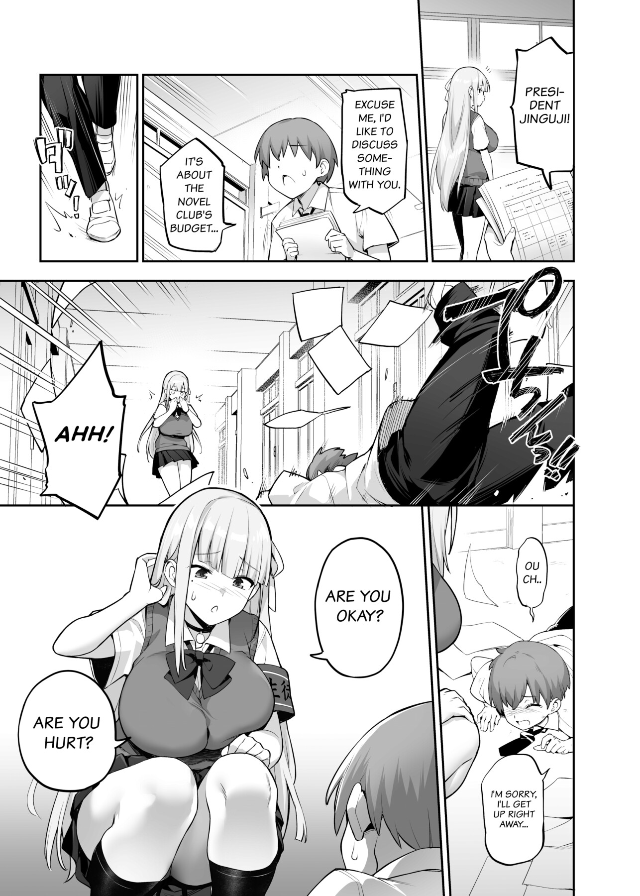 Hentai Manga Comic-About the Beloved Student President's Huge Tits-Read-6